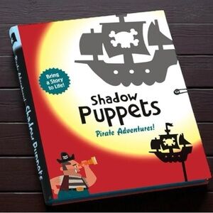 Mudpuppy Pirate Adventures! Shadow Puppets 8 laser-cut pirate puppets New Sealed